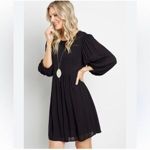 Umgee black linen/rayon dress sz XL